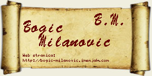 Bogić Milanović vizit kartica